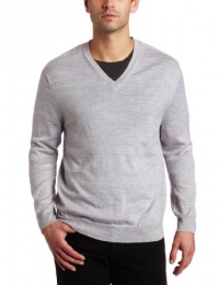 Calvin Klein Sportswear Men's Long Sleeve V-Neck Merino Sweater, Shaker Grey Heather, XX-Large Calvin Klein Sportswear Men's Long Sleeve V-Neck Merino Sweater, Shaker Grey Heather, XX-Large