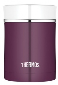 Thermos 16-Ounce Stainless Steel Food Jar, Plum Thermos 16-Ounce Stainless Steel Food Jar, Plum