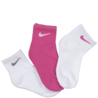 Nike Kids Girls 3 Pack Swoosh Quarter Cut Socks Assorted, 7-10 Shoe/ 4-5 Sock (Toddler/Kids) Nike Kids Girls 3 Pack Swoosh Quarter Cut Socks Assorted, 7-10 Shoe/ 4-5 Sock (Toddler/Kids)