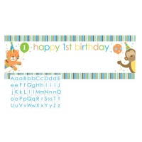 Creative Converting Sweet at One Boys Giant Party Banner with Customizable Stickers Creative Converting Sweet at One Boys Giant Party Banner with Customizable Stickers