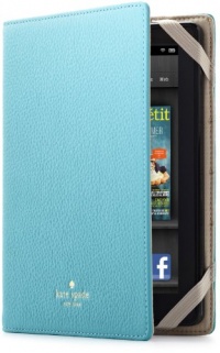 kate spade new york Pebbled Leather Kindle Fire Case Cover, Aqua kate spade new york Pebbled Leather Kindle Fire Case Cover, Aqua