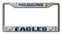NFL Philadelphia Eagles White Chrome Licensed Plate Frame NFL Philadelphia Eagles White Chrome Licensed Plate Frame