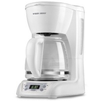 Black & Decker DLX1050W 12-Cup Programmable Coffeemaker with Glass Carafe, White Black & Decker DLX1050W 12-Cup Programmable Coffeemaker with Glass Carafe, White