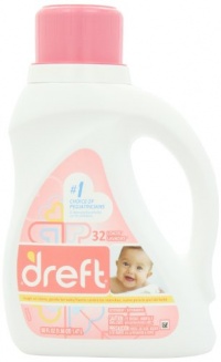 Dreft Baby Liquid Laundry Detergent 32 Loads 50 Fl Oz, 50.000 Fluid Ounce (Pack of 2)