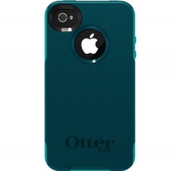 Otterbox Commuter Series Hybrid Case for iPhone 4 & 4S  - Retail Packaging - Deep Teal/Light Teal