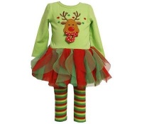 Bonnie Baby-girls Newborn Reindeer Tutu Legging Set