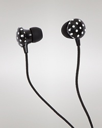 Dressed up in a signature kate spade new york motif, these buds are all ears. Dressed up in a signature kate spade new york motif, these buds are all ears.