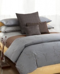 Calvin Klein Home Acacia Textured Sheeting Standard Pillowcase, Nightshade, Pair
