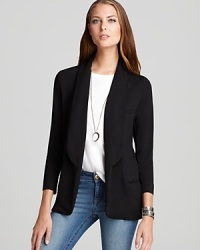 This basic black Soft Joie blazer will take you through the work week in style. Pair this fitted piece with black leggings and a chiffon tunic, or dress is down with skinny jeans. Add accessories accordingly for a sassy or sophisticated look! This basic black Soft Joie blazer will take you through the work week in style. Pair this fitted piece with black leggings and a chiffon tunic, or dress is down with skinny jeans. Add accessories accordingly for a sassy or sophisticated look!