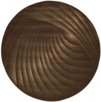 Nourison Zanibar Swirl Mocca 5.6-Feet by 5.6-Feet Round Polyacrylic Area Rug