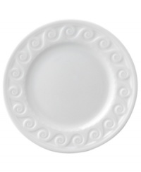 This unique pattern is inspired by the architecture of the famous Louvre Museum in Paris and made of exquisite Limoges porcelain. This unique pattern is inspired by the architecture of the famous Louvre Museum in Paris and made of exquisite Limoges porcelain.