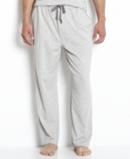 Pajama pants with the comfort of sweatpants-but a whole lot more style: Nautica Anchor Knit sleep pants made of cotton jersey with a touch of spandex for extra give.