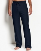 Find out why, for over a century, men have been wearing waffle-knit thermals when they crave close-to-the-skin comfort: Polo Ralph Lauren's cozy, drawstring waist sleep pants in ultra-soft cotton with  adjustable drawstring waist.