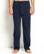 Sweet dreams deserve sweet sleepwear, these Perry Ellis fleece PJ bottoms will keep you warm and cozy all night long.