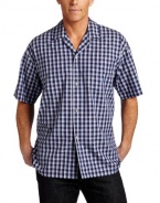 Nautica Men's Woven Storm Plaid Short Sleeve Camp Shirt