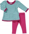 Splendid Lexington Stripe Tunic Set - Aquamarine-3-6 Months