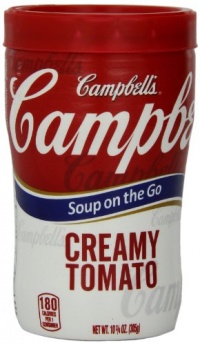 Campbell's Creamy Tomato Soup on the Go, 10.75 Ounce Microwavable Cups (Pack of 8)