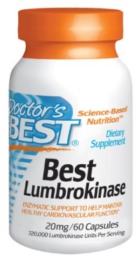 Doctor's Best Lumbrokinase -- 20 mg - 60 Capsules Doctor's Best Lumbrokinase -- 20 mg - 60 Capsules