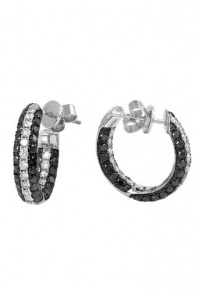 Effy Jewlery Prism Caviar Black and White Diamond Earrings, 2.01 TCW Effy Jewlery Prism Caviar Black and White Diamond Earrings, 2.01 TCW