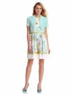 London Times Women's Printed Dress with Bolero