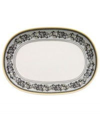 With a quaint floral garland and band of pale yellow in premium porcelain, this Audun Ferme gravy stand coordinates beautifully with the entire Audun country dinnerware collection from Villeroy & Boch. With a quaint floral garland and band of pale yellow in premium porcelain, this Audun Ferme gravy stand coordinates beautifully with the entire Audun country dinnerware collection from Villeroy & Boch.