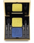 The color, source of radiance. A reflection of Yves Saint Laurent's spirit, the colors are both luminous and radiant. The duos play with contrasts that work together to dress the eyelids with vibrant hues and beautify the eyes with ultimate elegance. The extremely soft powder glides evenly and unwinds like the finest ribbon onto the skin. Thanks to an optical smoothing effect, each shade fully expresses its intensity and radiance.