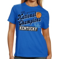 NCAA Kentucky Wildcats 2012 NCAA Men's Basketball National Champions Ladies Scripted T-Shirt - Royal Blue (Small) NCAA Kentucky Wildcats 2012 NCAA Men's Basketball National Champions Ladies Scripted T-Shirt - Royal Blue (Small)