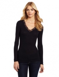 Hanro Women's Woolen Lace Long Sleeve Shirt Hanro Women's Woolen Lace Long Sleeve Shirt