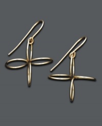 Flaunt great style in chic, geometric shapes. These four-way earrings feature an intricate looping design in 14k gold. Approximate drop: 1-1/4 inches. Flaunt great style in chic, geometric shapes. These four-way earrings feature an intricate looping design in 14k gold. Approximate drop: 1-1/4 inches.