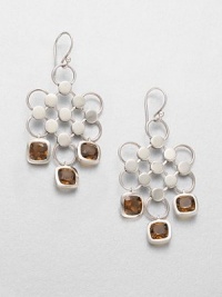 From the Dot Collection. This nature-inspired style from a socially and environmentally responsible brand features a sterling silver dot and hoop motif with cognac quartz accents. Sterling silverCognac quartzDrop, about 2.5Hook closureImported From the Dot Collection. This nature-inspired style from a socially and environmentally responsible brand features a sterling silver dot and hoop motif with cognac quartz accents. Sterling silverCognac quartzDrop, about 2.5Hook closureImported