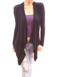 Patty Women Comfy Drape Collar Long Sleeve Asym Hem Cardigan Patty Women Comfy Drape Collar Long Sleeve Asym Hem Cardigan