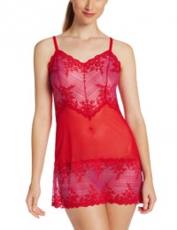 Wacoal Womens Embrace Lace Chemise, Wild Aster/Chinese Red, Small