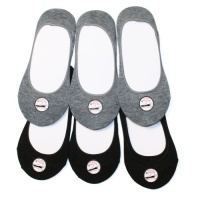 Angelina 6 Pairs, No-Show Cotton Liners with Silicon Non-slip Grip Angelina 6 Pairs, No-Show Cotton Liners with Silicon Non-slip Grip