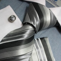 Grey Stripes Woven Silk Neckie Handkerchiefs Cufflinks Gift Box Set dim grey birthday gifts Pointe Tie PH1142 One Size dim grey Grey Stripes Woven Silk Neckie Handkerchiefs Cufflinks Gift Box Set dim grey birthday gifts Pointe Tie PH1142 One Size dim grey