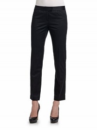 THE LOOKZip fly with button and double hook-and-bar closureSlash side pocketsTHE FITRise, about 6Inseam, about 30THE MATERIAL97% cotton/3% elastaneCARE & ORIGINDry cleanImportedModel shown is 5'11 (180cm) wearing US size 4. THE LOOKZip fly with button and double hook-and-bar closureSlash side pocketsTHE FITRise, about 6Inseam, about 30THE MATERIAL97% cotton/3% elastaneCARE & ORIGINDry cleanImportedModel shown is 5'11 (180cm) wearing US size 4.
