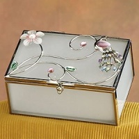 StealStreet SS-A-38111 Jewel Peacock with White Floral Jewelry Box Holder, Pink StealStreet SS-A-38111 Jewel Peacock with White Floral Jewelry Box Holder, Pink