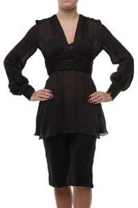 Roberto Cavalli - Top Blouse Shirt Black Tunic Roberto Cavalli - Top Blouse Shirt Black Tunic