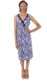 Charter Club Women's Crochet Surplice Neck Printed Dress Charter Club Women's Crochet Surplice Neck Printed Dress