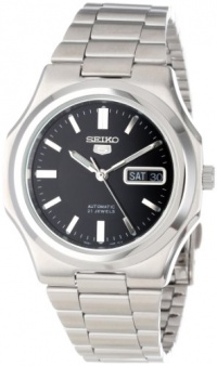 Seiko Men's SNKK47 Seiko 5 Automatic Black Dial Stainless Steel Bracelet Watch Seiko Men's SNKK47 Seiko 5 Automatic Black Dial Stainless Steel Bracelet Watch