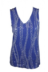 Charter Club Womens Sequins Print Sleeveless Top Charter Club Womens Sequins Print Sleeveless Top