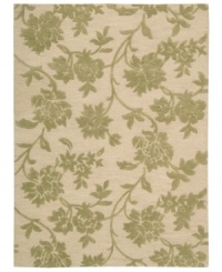 Uplifting style. Nourison's Skyland rug features lush, dreamy florals rendered in soft olive and ivory shades, bringing a heavenly feel to any space. The plush wool rug is enhanced with meticulous hand carving for beautiful detail and texture. (Clearance) Uplifting style. Nourison's Skyland rug features lush, dreamy florals rendered in soft olive and ivory shades, bringing a heavenly feel to any space. The plush wool rug is enhanced with meticulous hand carving for beautiful detail and texture. (Clearance)