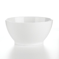 Fine porcelain dinnerware, serveware and accessory pieces made in Germany designed by Thomas for Rosenthal. White color with subtle raised white lines. Perfect for everyday use or entertaining. Dishwasher and microwave safe.