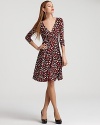 DKNY Printed Cross Front Dress