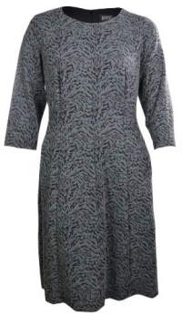 Long Sleeve Textured Flare Dress