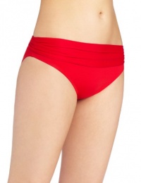 La Blanca Women's Samba Solids Shirred Band Hipster La Blanca Women's Samba Solids Shirred Band Hipster