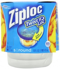 Ziploc Twist 'N Loc Containers, 3 Containers & 3 Lids Ziploc Twist 'N Loc Containers, 3 Containers & 3 Lids
