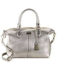 Portable luxury defines this elegant Cole Haan satchel, featuring soft pebble grain leather, custom hardware and a slim crossbody strap. A perfectly organized interior neatly stores wallet, phone, keys and all other essentials. Portable luxury defines this elegant Cole Haan satchel, featuring soft pebble grain leather, custom hardware and a slim crossbody strap. A perfectly organized interior neatly stores wallet, phone, keys and all other essentials.