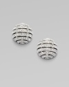 EXCLUSIVELY AT SAKS. Raised domes of pavé crystals lend subtle sparkle to every look.Crystal Rhodium plating Diameter, about ½ Post and clutch backs Imported