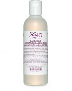 Lavender Foaming Relaxing Bath with Sea Salts and Aloe contains moisturizing and conditioning ingredients that are beneficial in maintaining optimal skin condition.  Soothing and relaxing  Not tested on animals  16.9 oz.