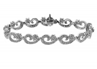 Diamond Bracelet 3.96ct Round Brilliant Diamonds in 18 K White Gold